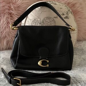 Coach Black Leather Shoulder Bag 💼